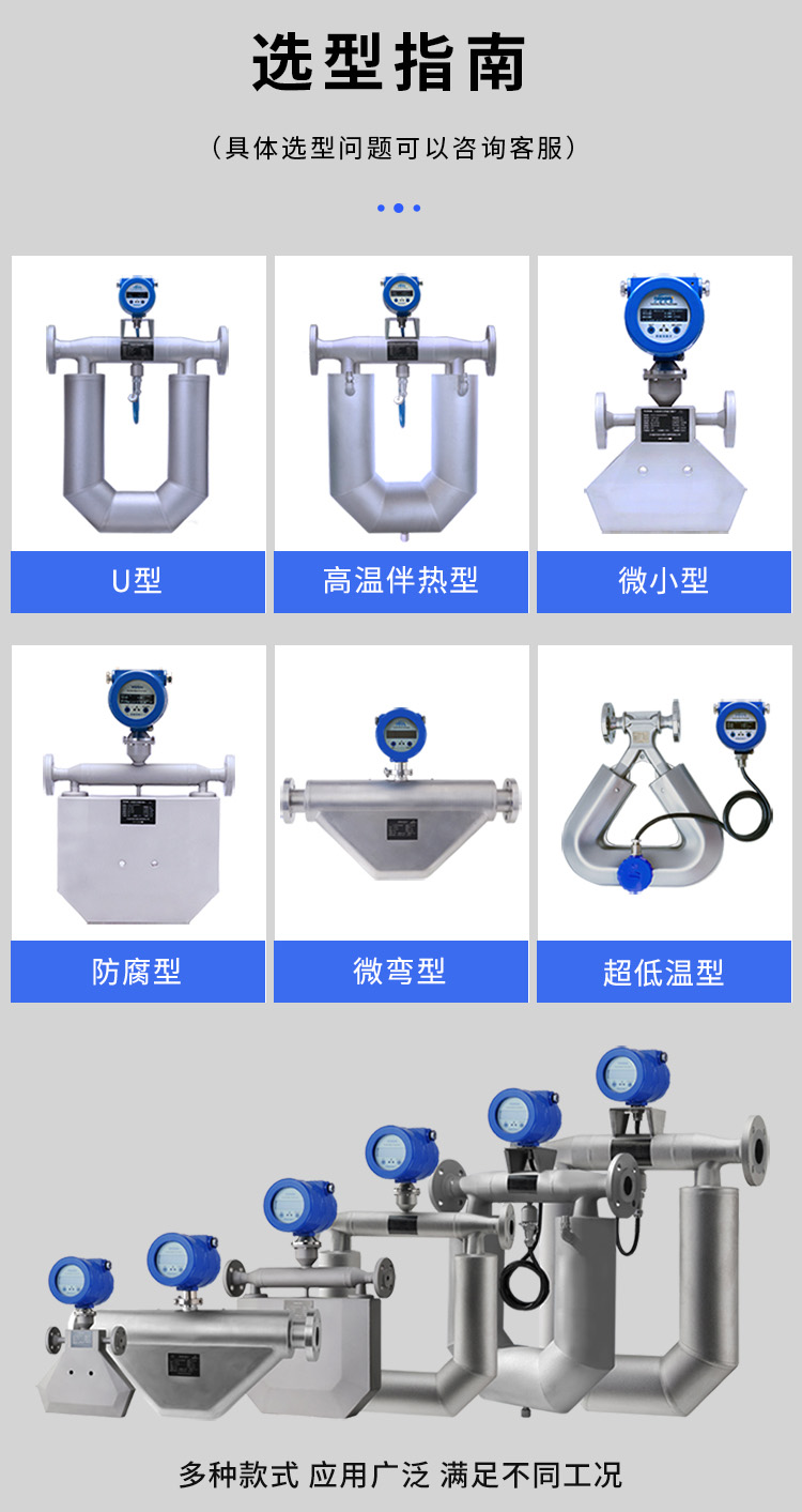 u型質(zhì)量流量計(jì)產(chǎn)品分類(lèi)圖