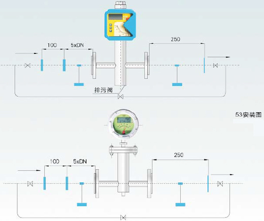 金屬轉子流量計安裝圖示三